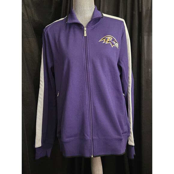 Men's NIKE On Field Onfield Purple/Black Baltimore Ravens Full Zip Jacket Large - Picture 1 of 9